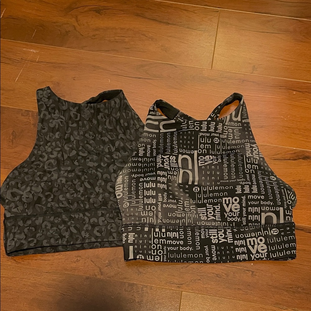 lululemon athletica Black and White Patterned Tank Tops